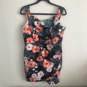 Tropical print dress. Size XL